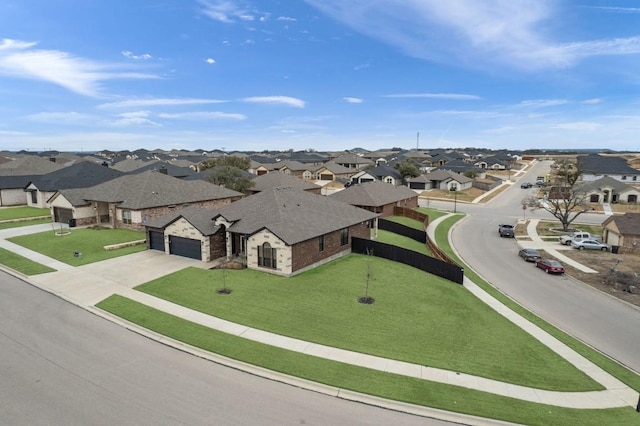 drone / aerial view with a residential view