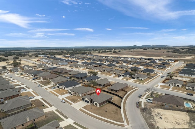 bird's eye view featuring a residential view