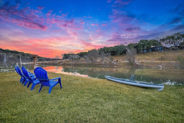 1920 River Rd, Wimberley, TX 78676 - view of grassy yard with a water view