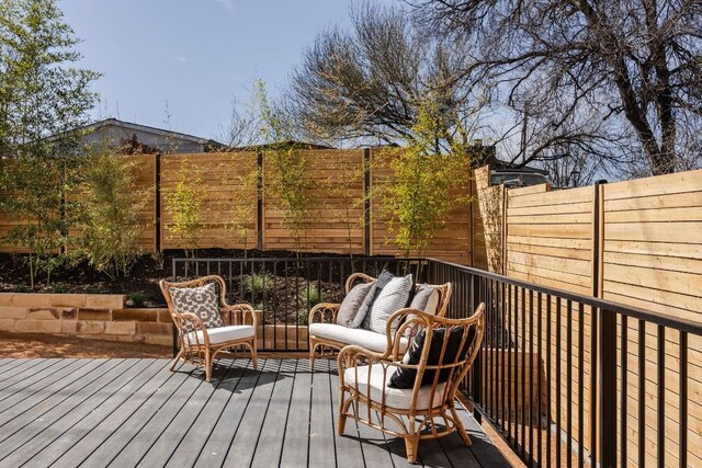 deck with fence