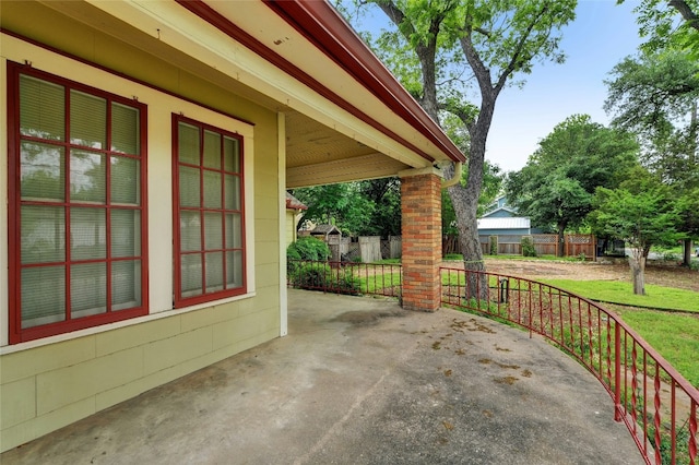 view of patio / terrace with fence