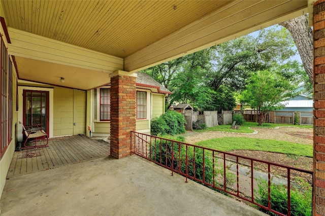 view of patio with fence