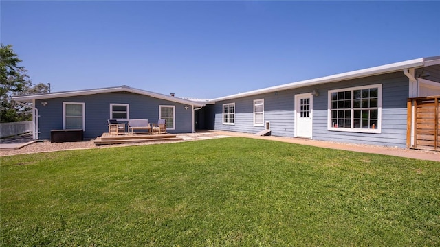 911 Sandy Mountain Dr, Sunrise Beach, TX 78643 - back of property with a wooden deck