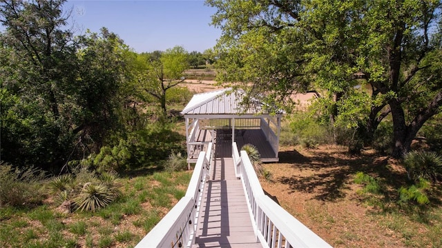911 Sandy Mountain Dr, Sunrise Beach, TX 78643 - dock area with a gazebo