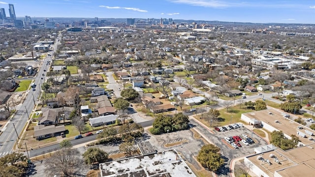 drone / aerial view featuring a view of city