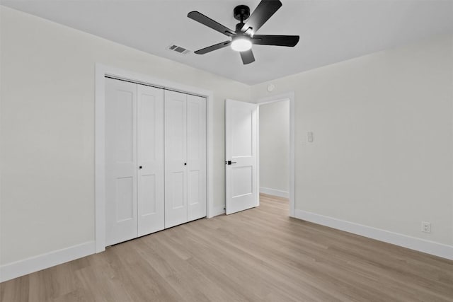10505 Parkfield Dr, Austin, TX 78758 - unfurnished bedroom with light wood-style flooring, baseboards, and a closet