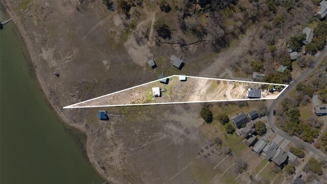 1201 Lake Shore Dr, Spicewood, TX 78669 - view of property location featuring property parcel outlined and a nearby body of water