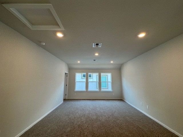 2705 Sage Ranch Dr Unit 6, Leander, TX 78641 - empty room featuring carpet floors, recessed lighting, and attic access