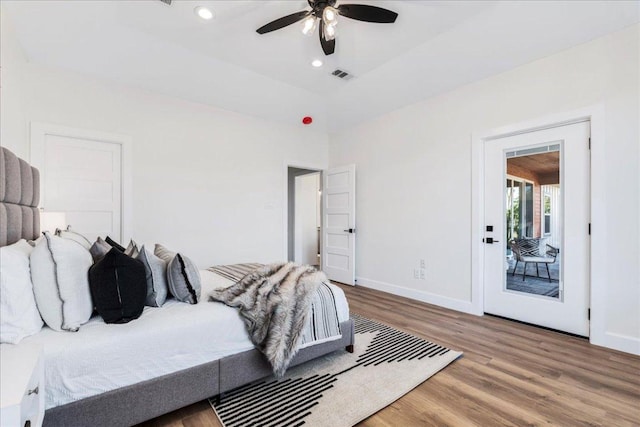 15400 Fm 1826, Austin, TX 78737 - bedroom with wood finished floors, recessed lighting, and ceiling fan