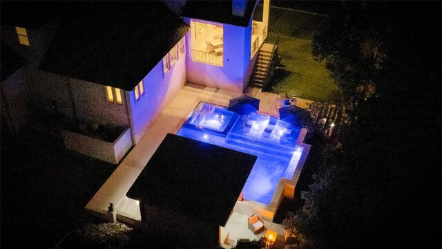3804 Venezia Vw, Leander, TX 78641 - aerial view at night