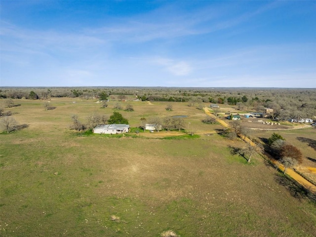 aerial view featuring a rural view