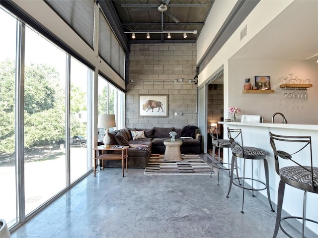 4801 S Congress Ave Unit L4, Austin, TX 78745 - sunroom featuring rail lighting