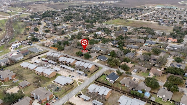 bird's eye view with a residential view