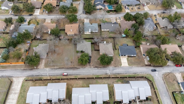 aerial view with a residential view