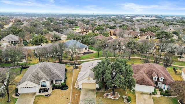 drone / aerial view with a residential view