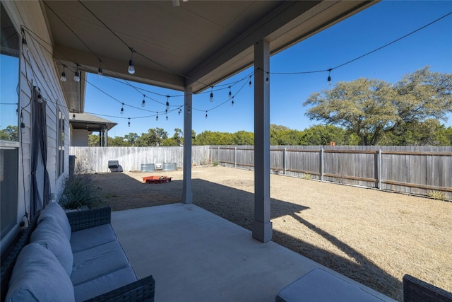 view of patio / terrace with a fenced backyard