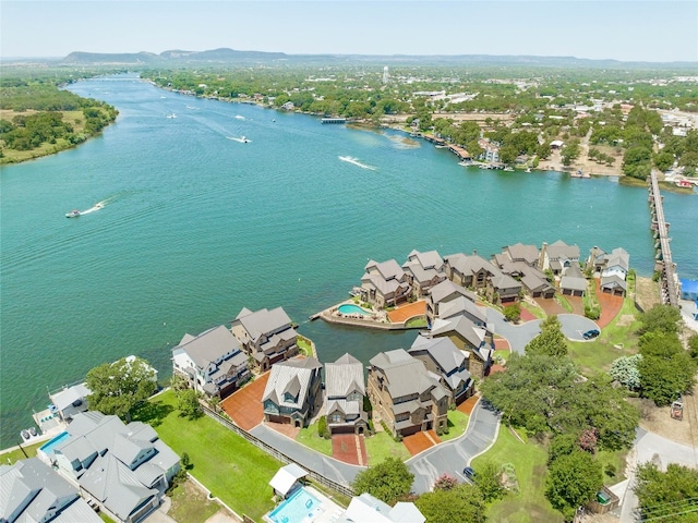 211 Chandler Way, Kingsland, TX 78639 - aerial view of residential area featuring a nearby body of water