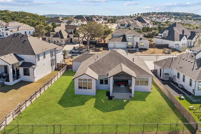 bird's eye view featuring a residential view