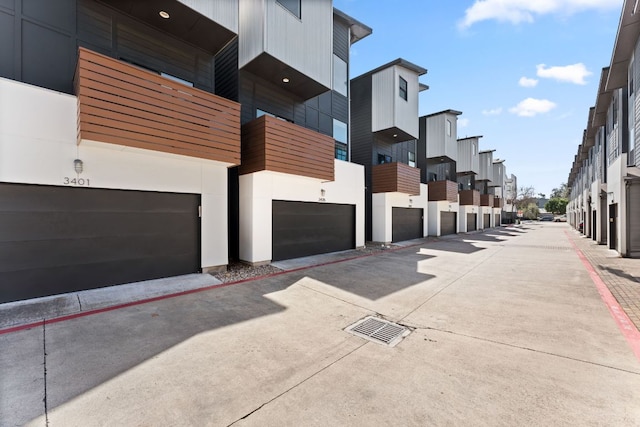 view of road with a residential view