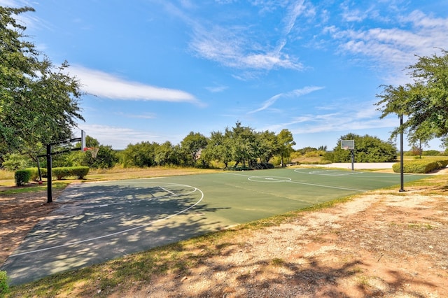 view of basketball court with community basketball court