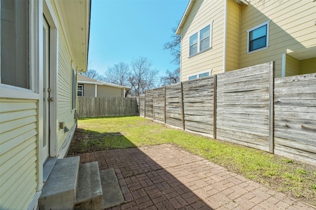 view of patio / terrace featuring a fenced backyard