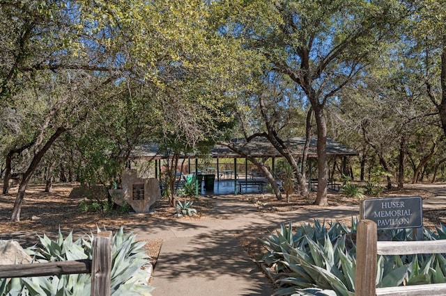 view of front of home featuring a gazebo