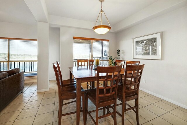 2802 Truman Cv, Lago Vista, TX 78645 - dining area featuring light tile patterned floors and baseboards