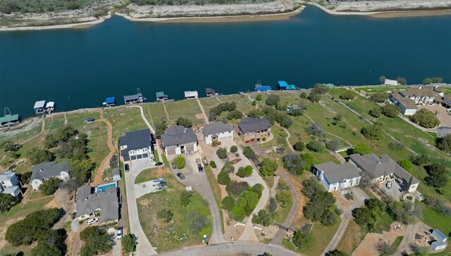 2802 Truman Cv, Lago Vista, TX 78645 - aerial overview of property's location featuring a nearby body of water and nearby suburban area