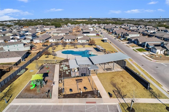 bird's eye view featuring a residential view