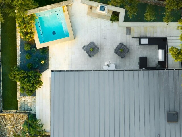 719 Cutlass St, Austin, TX 78734 - bird's eye view of a pool