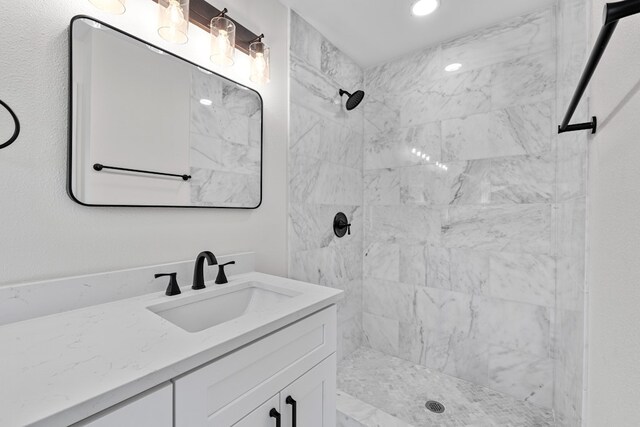 1520 Weyford Dr, Austin, TX 78757 - full bathroom with vanity and tiled shower