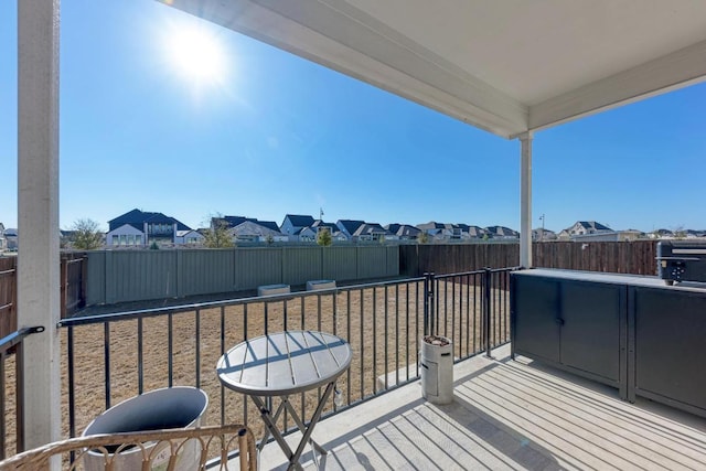 balcony with a residential view