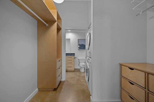 2235 E 6th St Unit 210, Austin, TX 78702 - spacious closet with stacked washer and clothes dryer