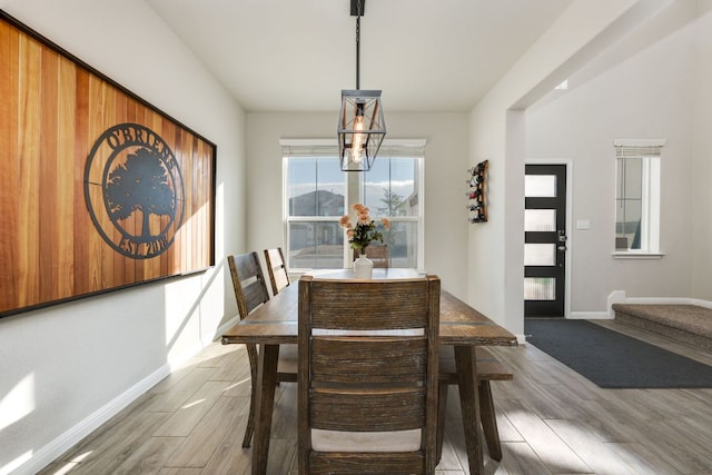 116 Evening Star Ln, Georgetown, TX 78628 - dining area with wood finished floors and baseboards