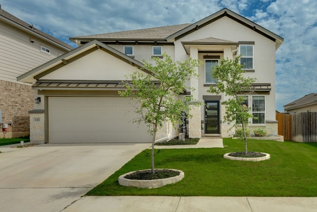 116 Evening Star Ln, Georgetown, TX 78628 - view of front of property featuring stucco siding, concrete driveway, and a garage