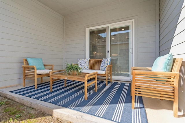 view of patio with outdoor lounge area