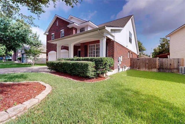 5008 Barlow Dr, Round Rock, TX 78681 - view of side of property featuring brick siding and a central AC unit