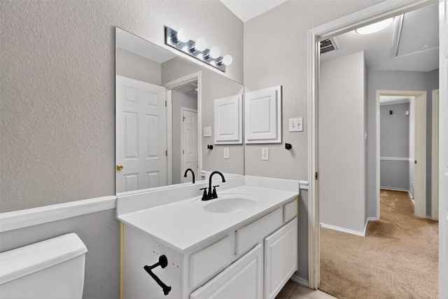 5008 Barlow Dr, Round Rock, TX 78681 - bathroom with vanity and a textured wall