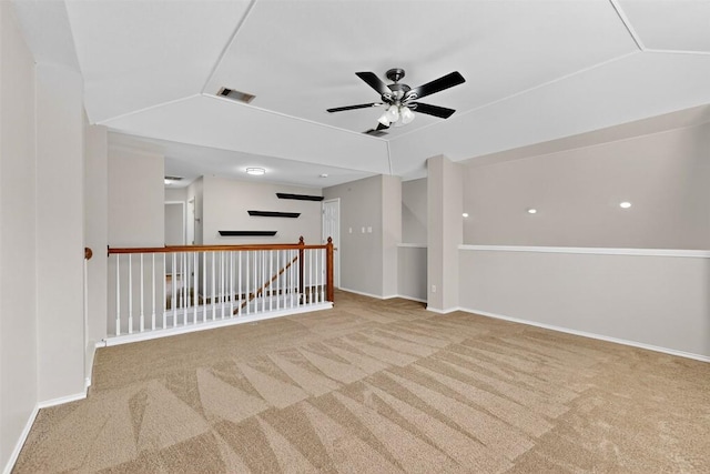 5008 Barlow Dr, Round Rock, TX 78681 - empty room with ceiling fan and carpet floors