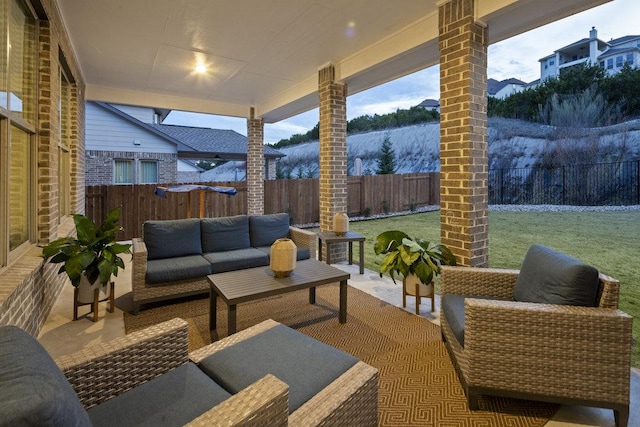 5824 Antelope Well Ln, Austin, TX 78738 - view of patio / terrace with an outdoor hangout area