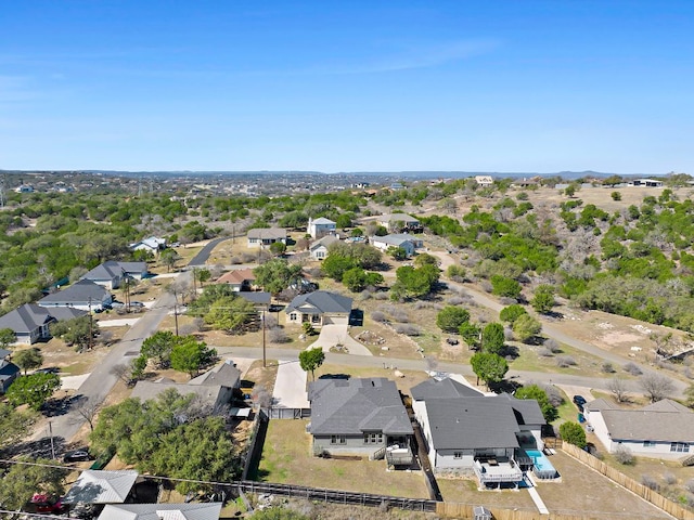 drone / aerial view with a residential view