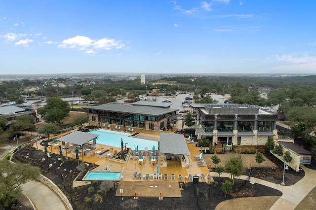 305 Bolivar Way Unit 101, San Marcos, TX 78666 - drone / aerial view of a pool