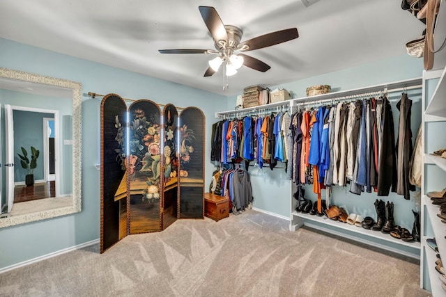 15401 Montoya Cv, Austin, TX 78717 - spacious closet with carpet floors and ceiling fan