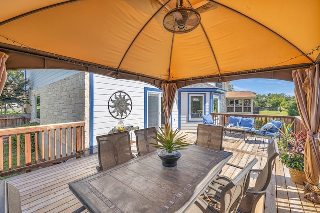 15401 Montoya Cv, Austin, TX 78717 - deck with a gazebo and outdoor dining area