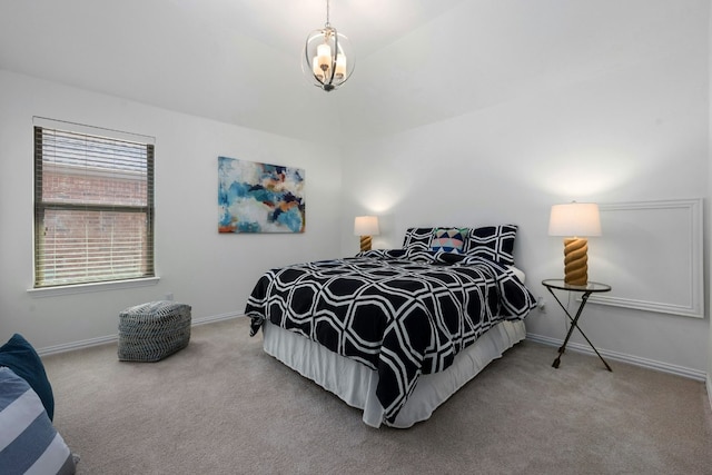 carpeted bedroom with baseboards