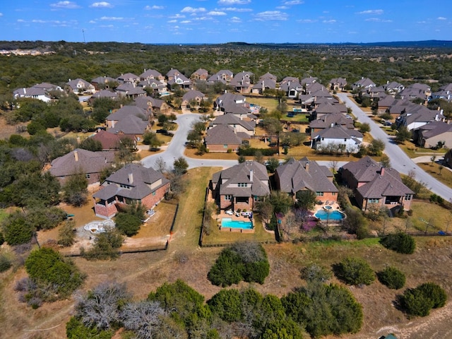 aerial view featuring a residential view