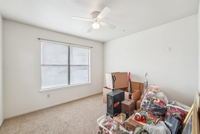 402 Laurel St, Bastrop, TX 78602 - misc room with carpet floors and a ceiling fan