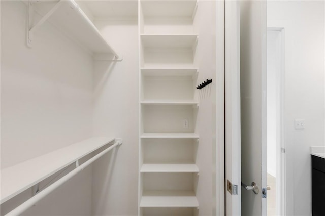 view of walk in closet