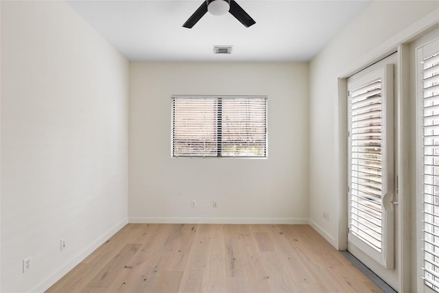 707 Cardinal Ln Unit E2, Austin, TX 78704 - spare room with ceiling fan and light wood-style flooring