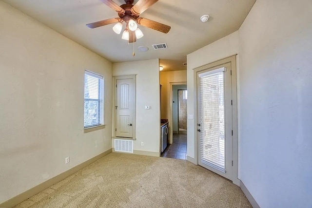 102 Maravilla Way, Horseshoe Bay, TX 78657 - spare room with carpet floors, a ceiling fan, and a smoke detector